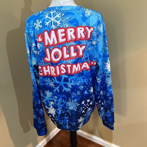 Feel the Joy bright playful holiday Christmas top - Picture 4 of 6